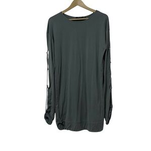 Isabel Marant Gray Chain Tie Long Sleeve Mini Dress Size 36 Designer Formal Fall